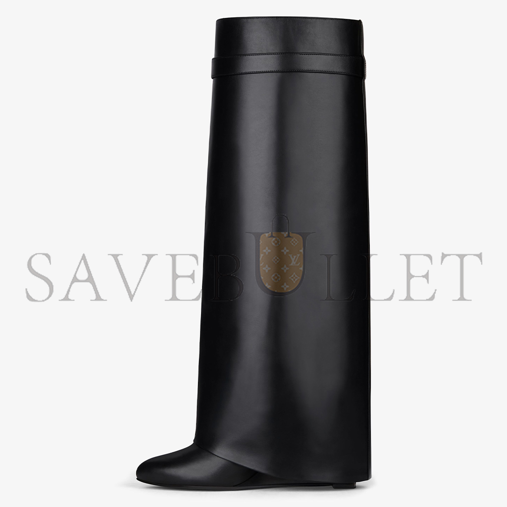 G1uenchy shark lock boots in leather be702ne1ng-001